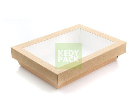 Boîte carton kraft fenêtre