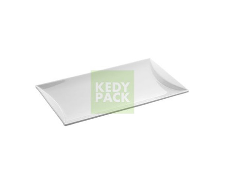 Plateau plastique blanc réutilisable
