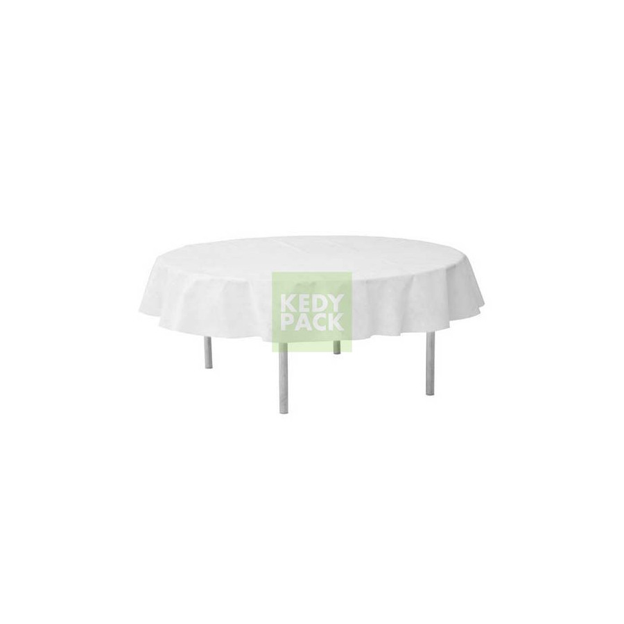 Nappe Ronde Blanche en Papier Nappe Ronde Blanche en Papier