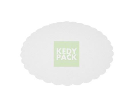 Rond festonne en carton blanc