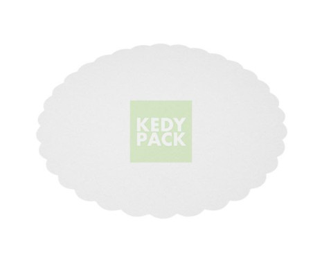 Rond festonne en carton blanc