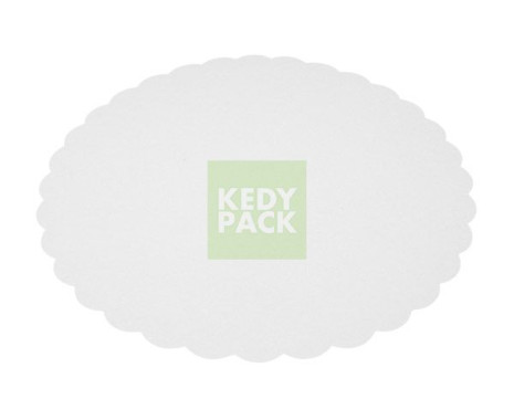 Rond festonne en carton blanc