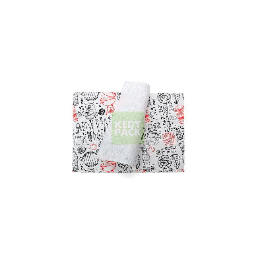 Papier hamburger imprimé Papier hamburger imprimé