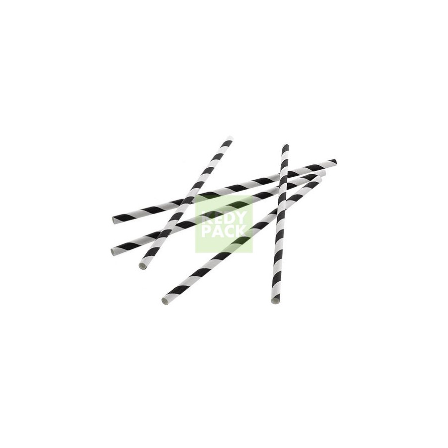 Paille en carton bicolore