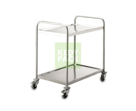 Chariot en inox sur roulette