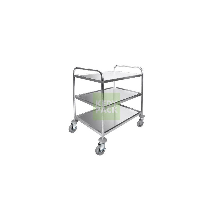 Chariot en inox sur roulette