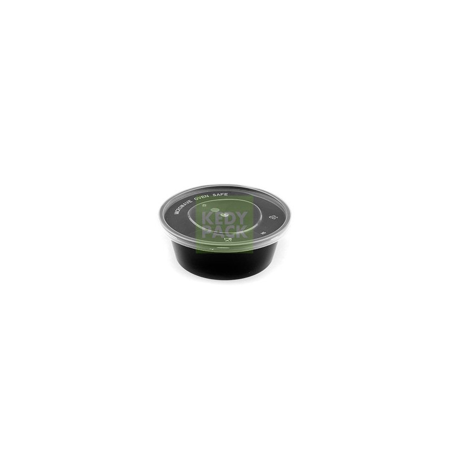 Pot Rigide noir et Couvercle PP