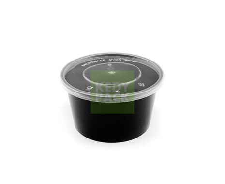Pot Rigide noir et Couvercle PP