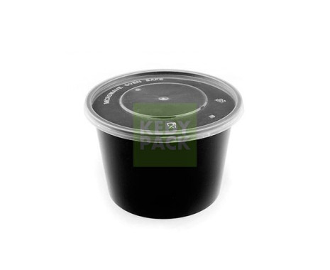 Pot Rigide noir et Couvercle PP