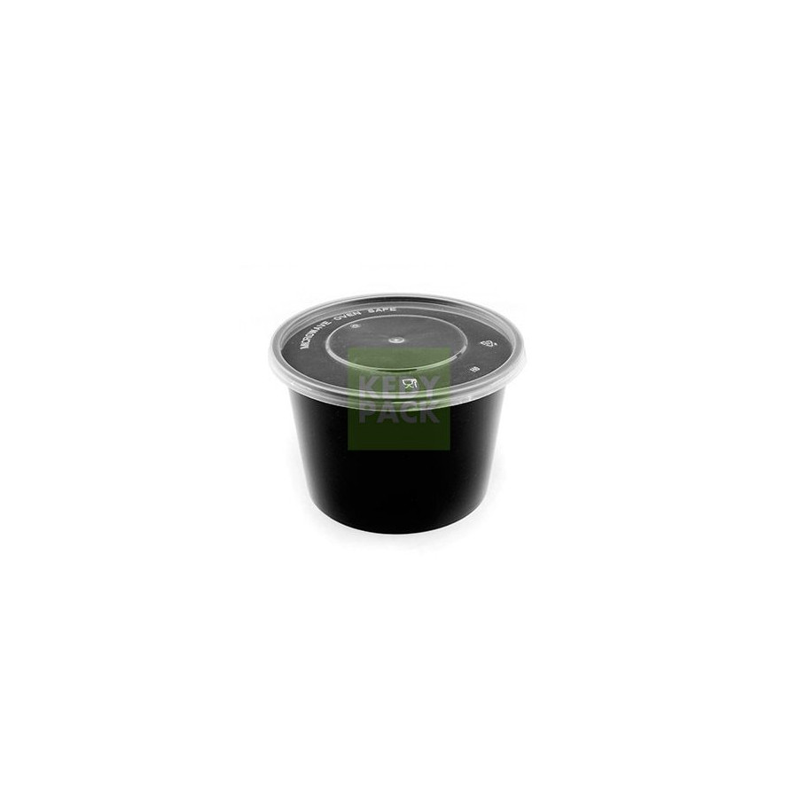 Pot Rigide noir et Couvercle PP