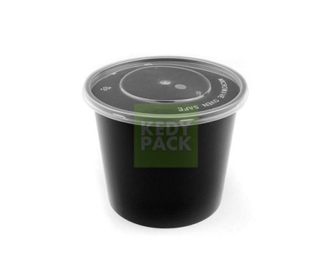 Pot Rigide noir et Couvercle PP