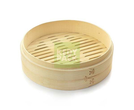 Panier Vapeur et Couvercle en Bambou