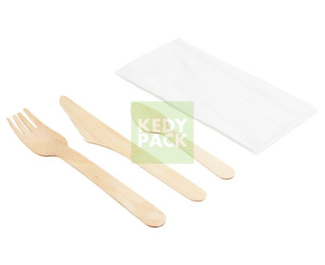 Kit couverts en Bois avec pochette