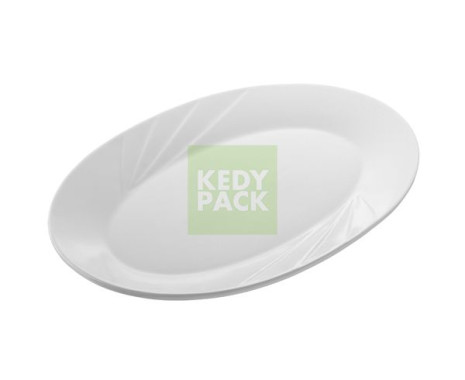 Assiette Ovale Blanche en Porcelaine