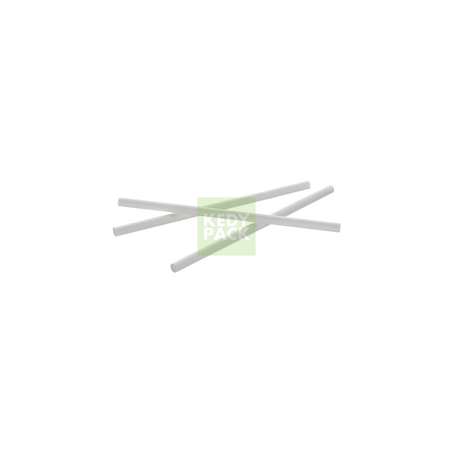 Paille en carton blanc