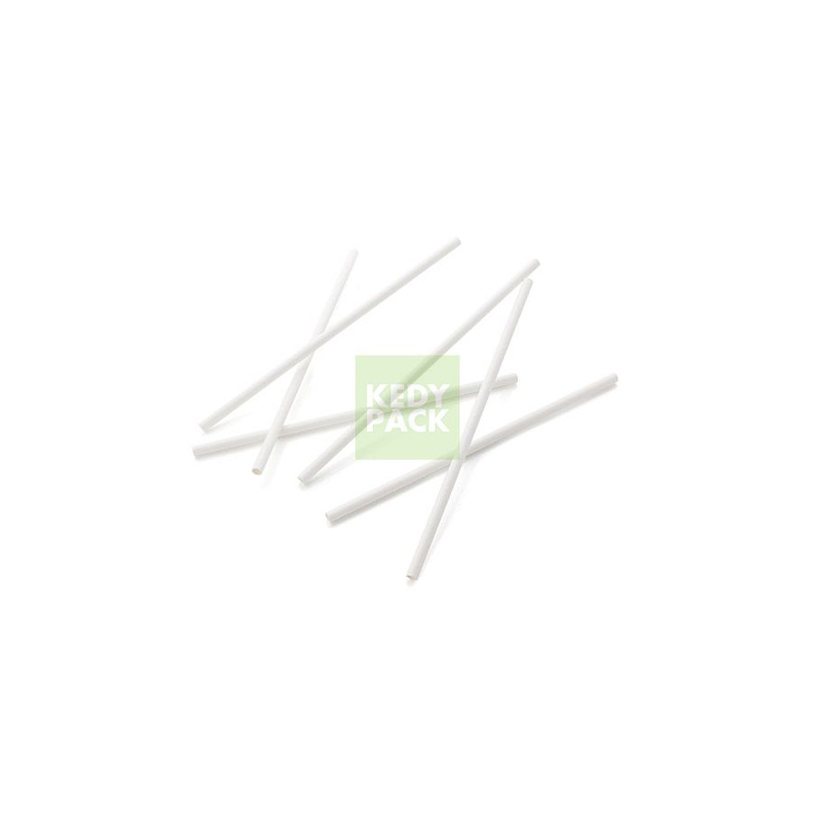 Paille en carton blanc Ø0.6 cm