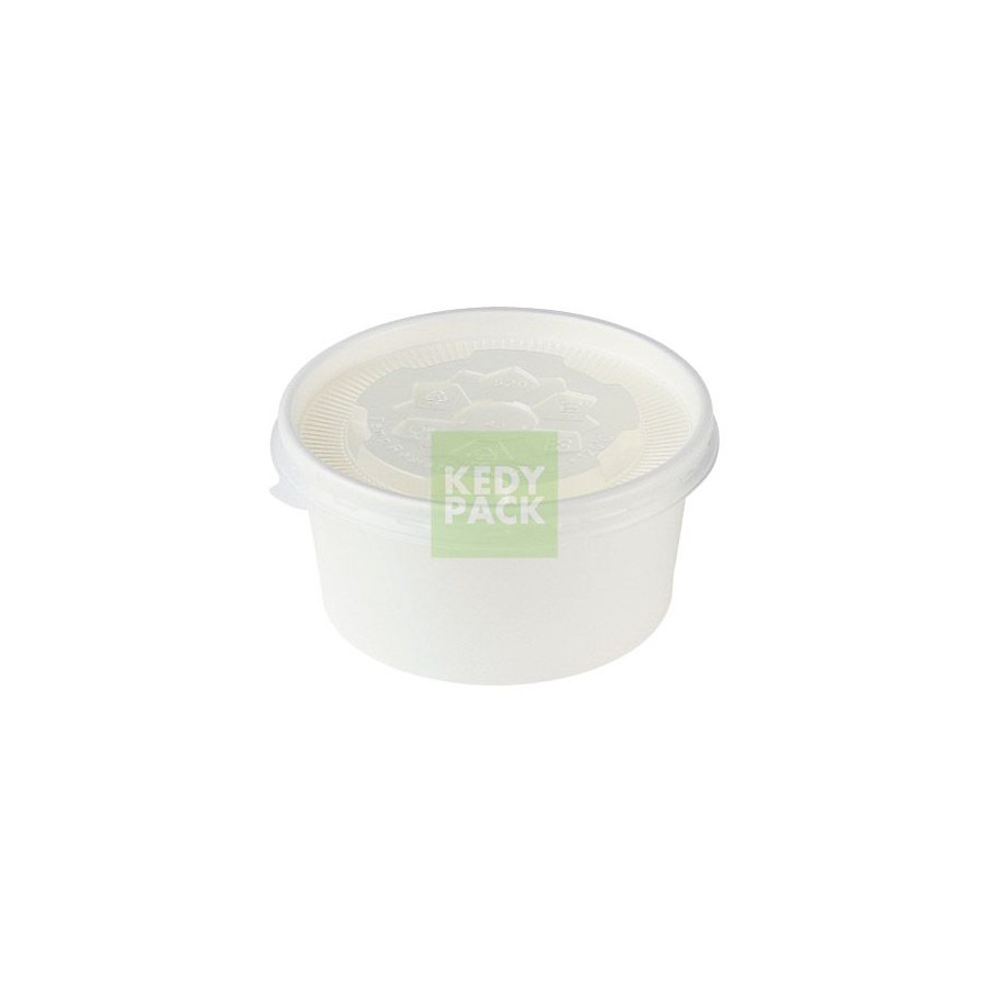 Pot en carton blanc et couvercle Pot en carton blanc et couvercle