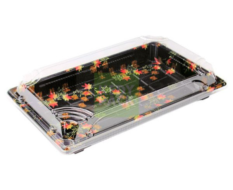 Barquette sushi couleur, couvercle