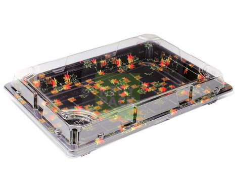 Barquette sushi couleur, couvercle