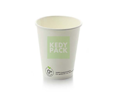 Gobelet Carton Blanc sans Plastic Free