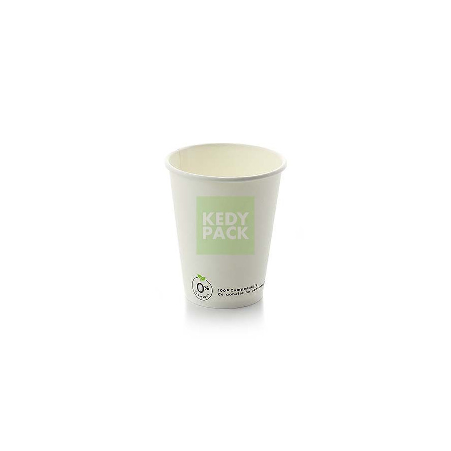Gobelet Carton Blanc sans Plastic Free