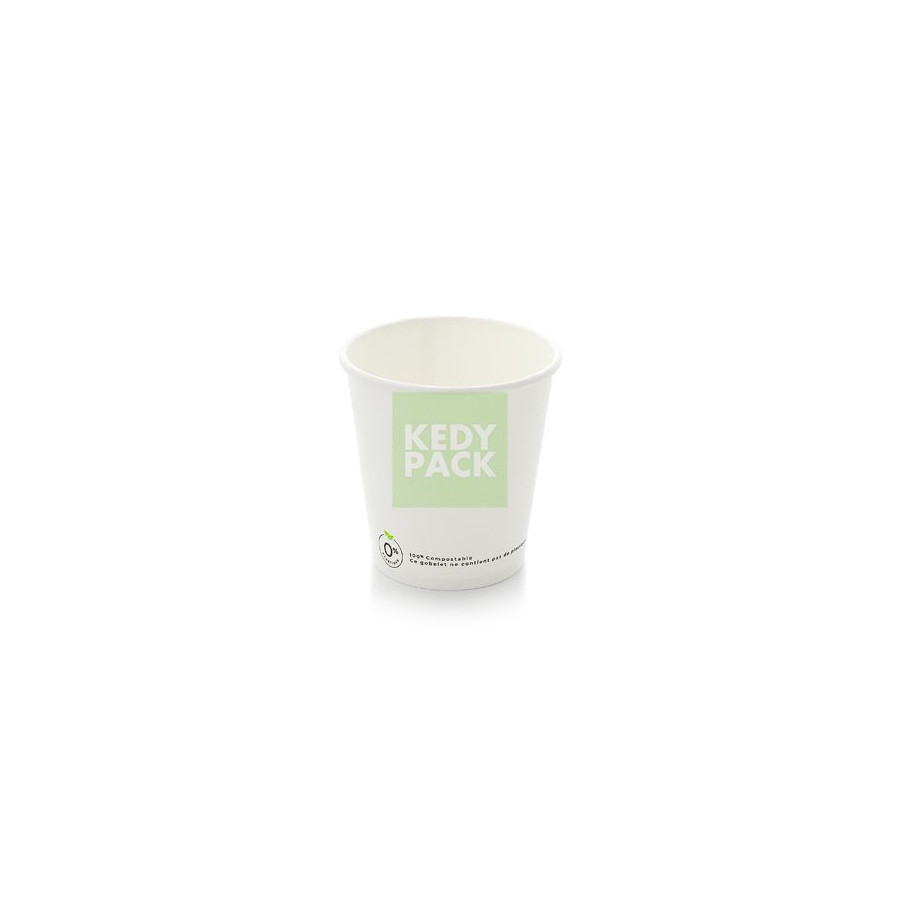 Gobelet Carton Blanc sans Plastic Free