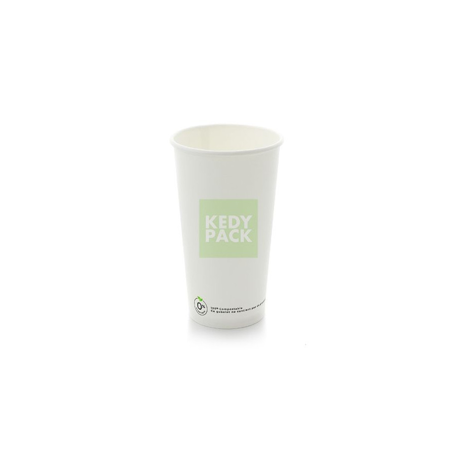 Gobelet Carton Blanc sans Plastic Free