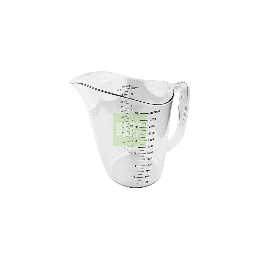 Pot pour mesure plastique transparent