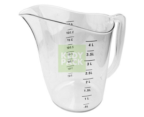 Pot pour mesure plastique transparent