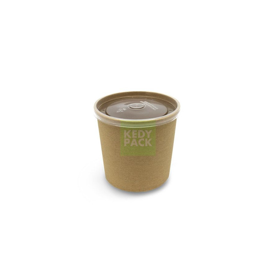 Pot kraft et couvercle micro-ondable Pot kraft et couvercle micro-ondable