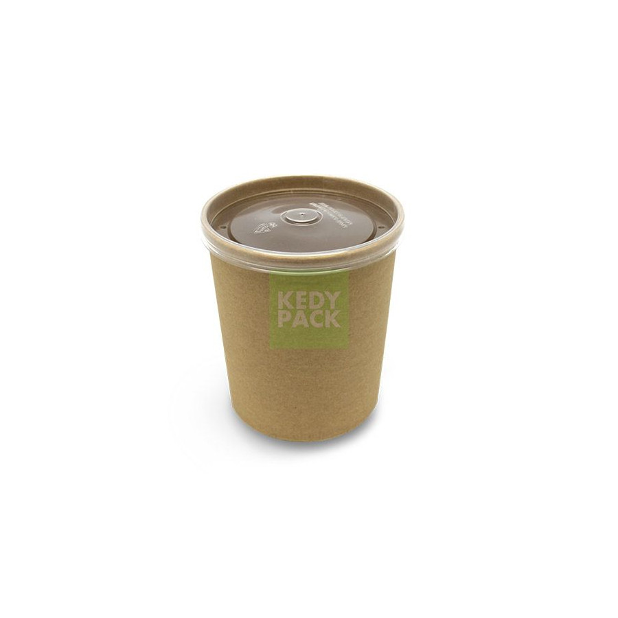 Pot kraft et couvercle micro-ondable Pot kraft et couvercle micro-ondable