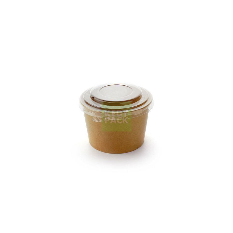 Pot Kraft et couvercle anti-buée Pot Kraft et couvercle anti-buée