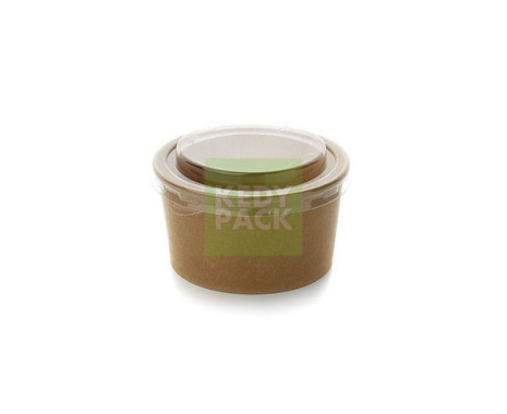 Pot Kraft et couvercle anti-buée