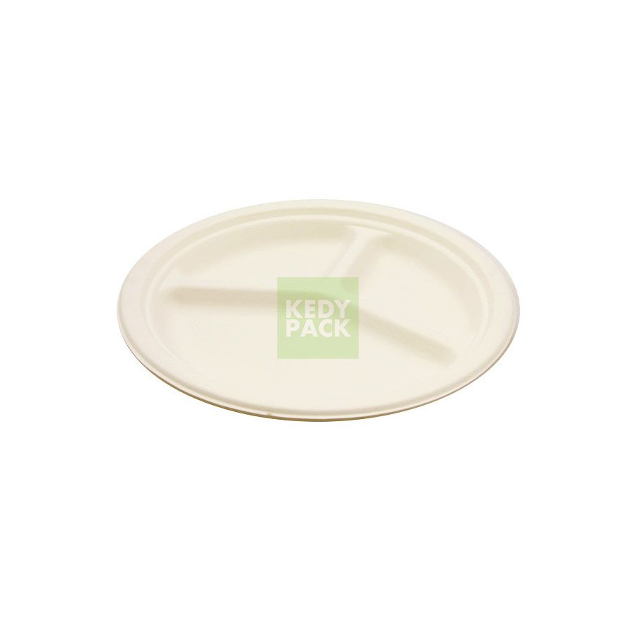 Assiette en pulpe de Canne BIO PULPE
