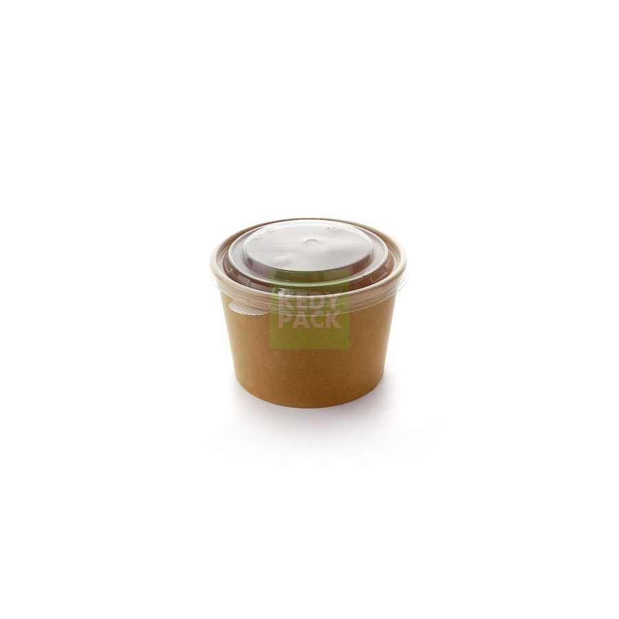 Pot Kraft et couvercle micro-ondable