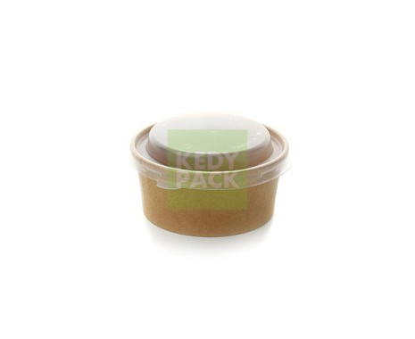 Pot Kraft et couvercle micro-ondable