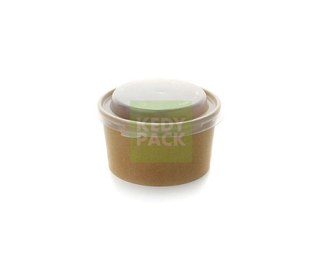 Pot Kraft et couvercle micro-ondable