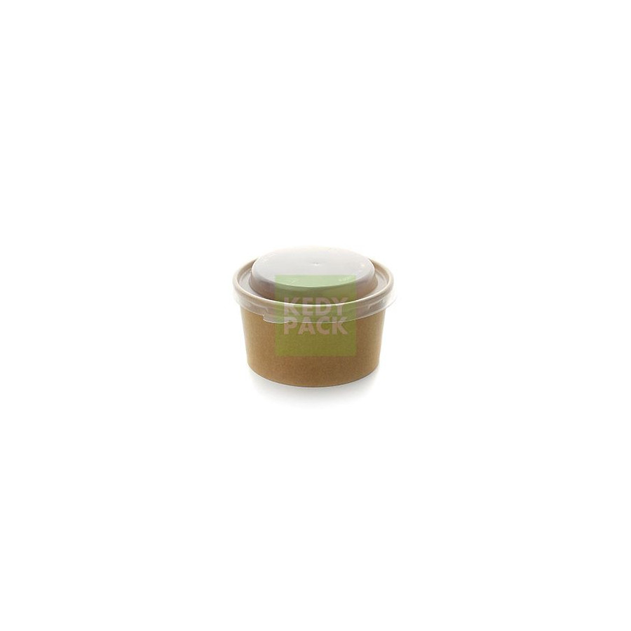 Pot Kraft et couvercle micro-ondable