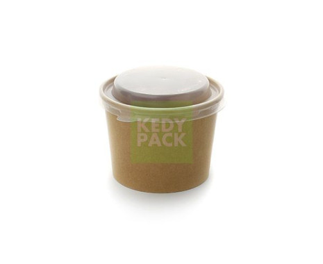 Pot Kraft et couvercle micro-ondable