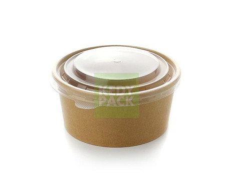 Pot Kraft et couvercle micro-ondable