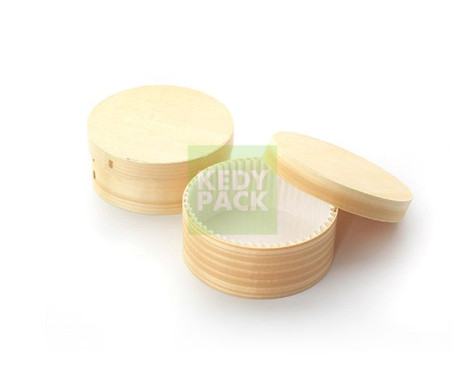 Boite en bois avec couvecle rond