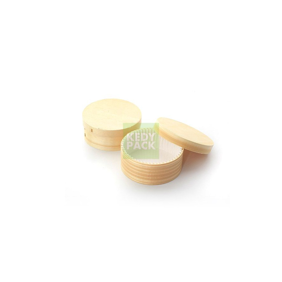 Boite en bois avec couvecle rond