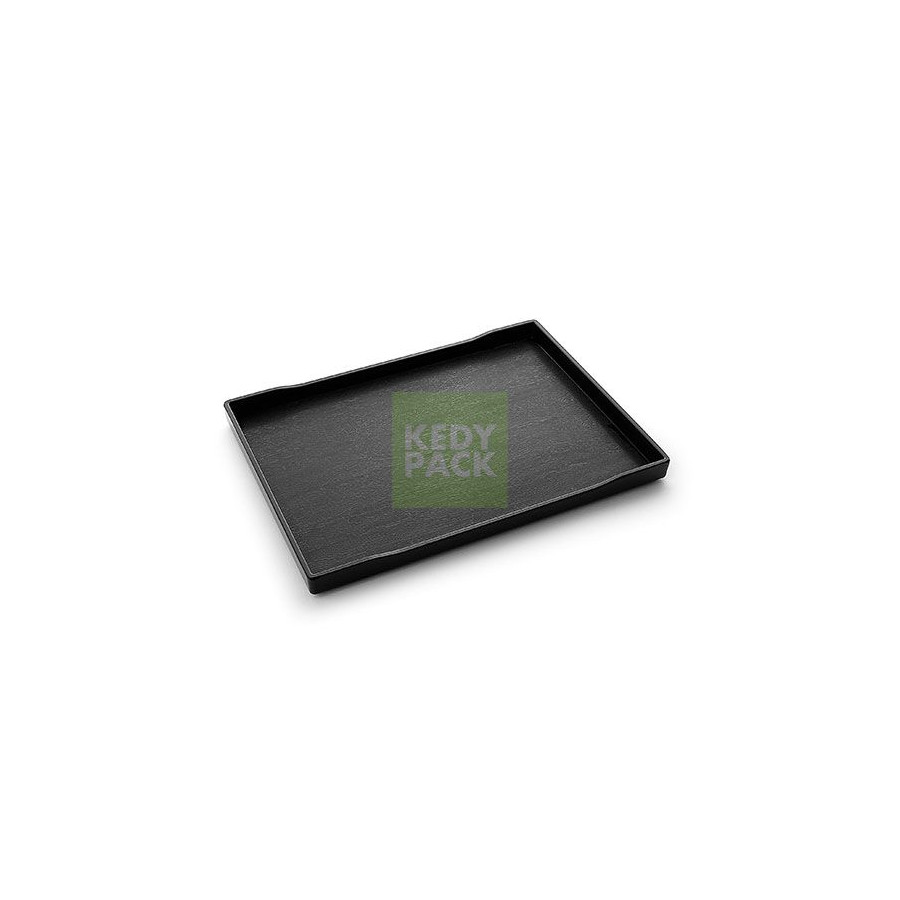 Plateau noir plastique réutilisable