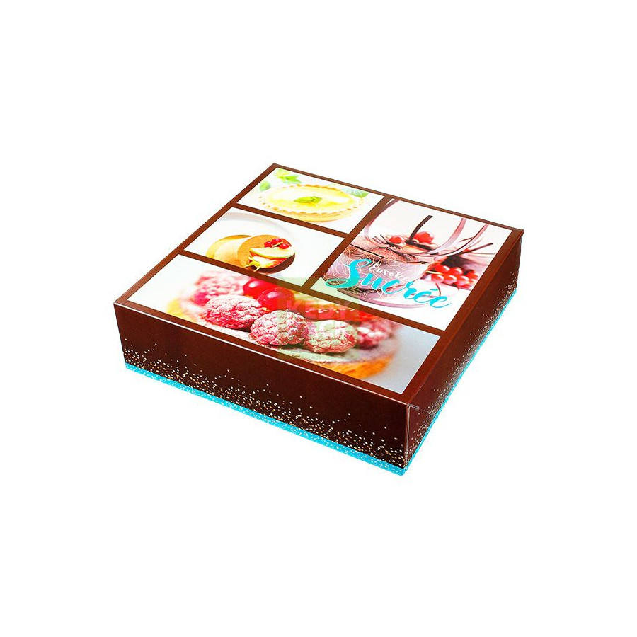 Boîte pâtissière carton imprimé