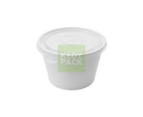 Pot Blanc et couvercle micro-ondable
