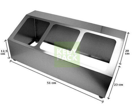 Support bac GN inox