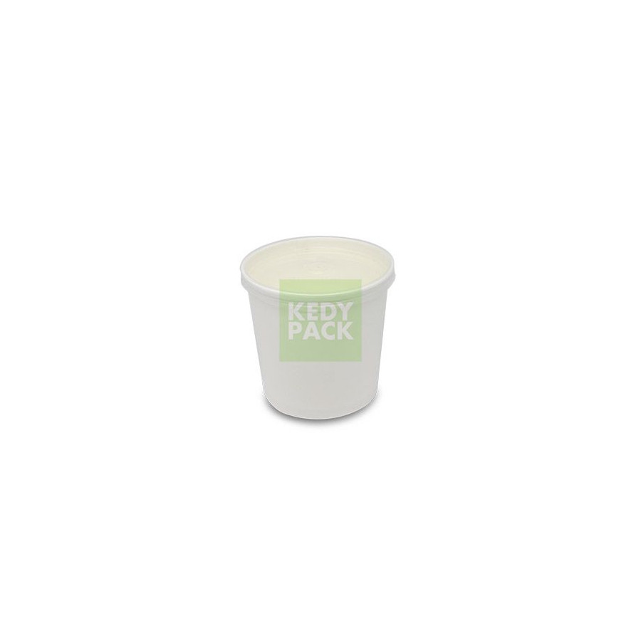 Bol en carton blanc et couvercle
