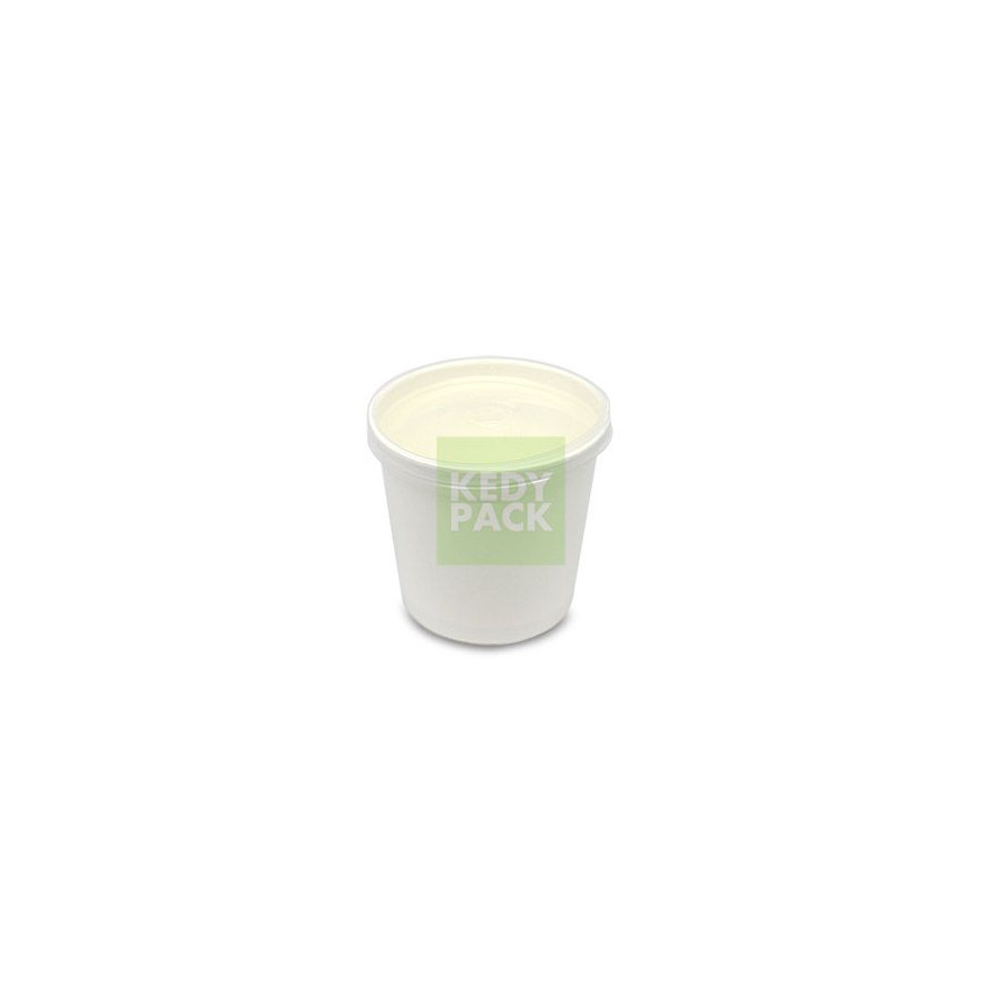 Bol en carton blanc et couvercle