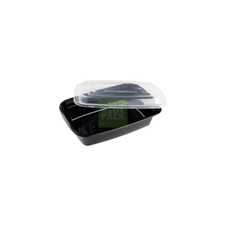 Barquette noir, Couvercle Transparent