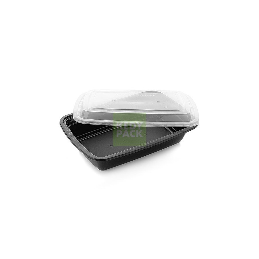 Barquette noir, Couvercle Transparent Barquette noir, Couvercle Transparent